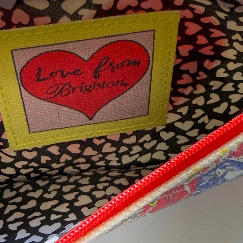 Brighton 2018 Fashion Illustration Heart Canvas Zipper Pouch Set of 2